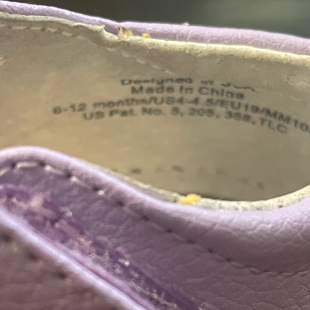 PEDIPED ORIGINALS SALOME LAVENDER ballet flat soft sole size 6-12 mon 4-4.5 - Picture 8 of 8